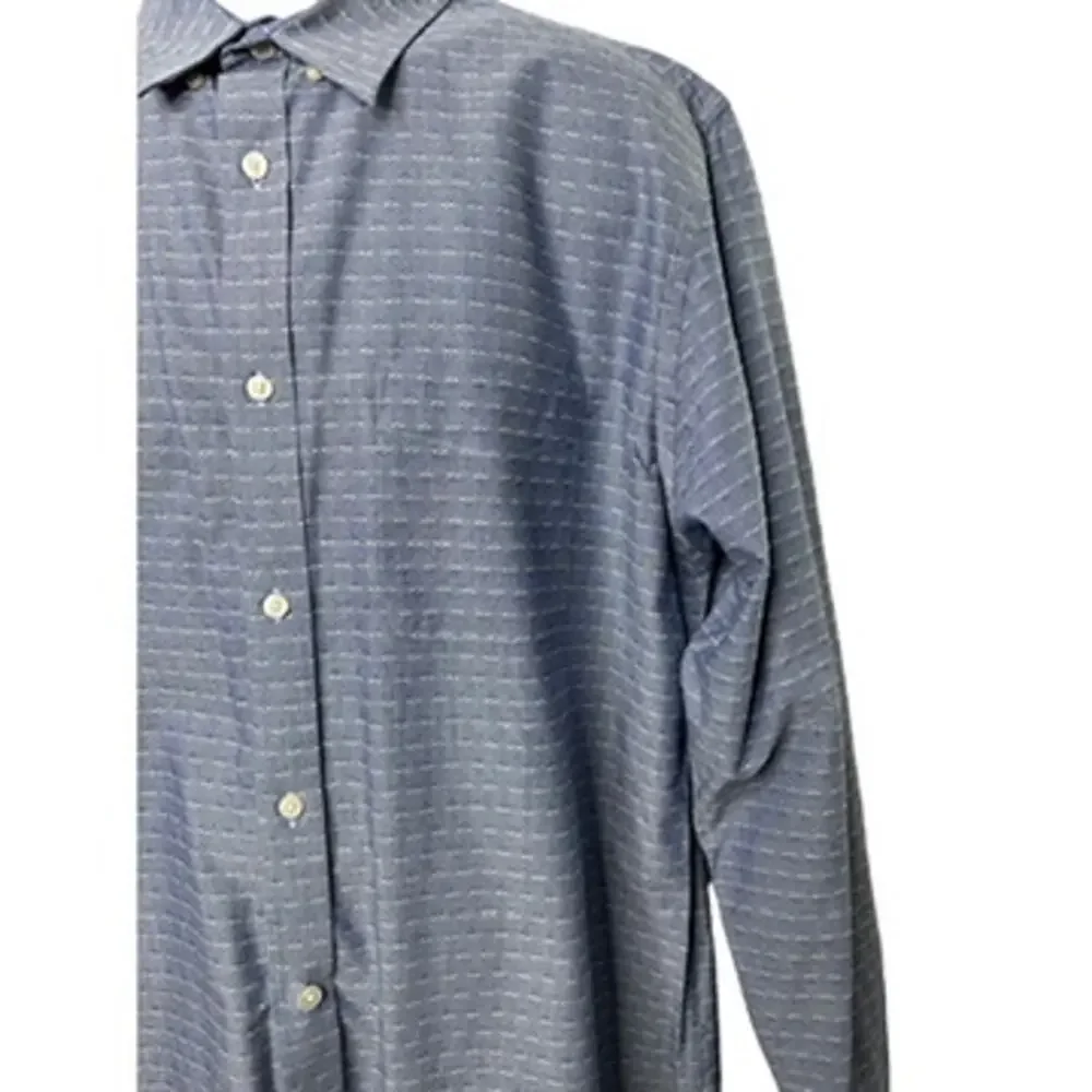 Banana Republic Blue & White Long Sleeve Button Up Shirt Men's XL